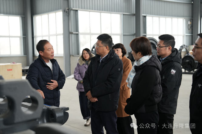 大连市委统战部领导到大连升隆机械参观调研